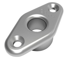 Przepust pokładowy ALLEN z kołnierzem, aluminiowe oko 9 mm, srebrny