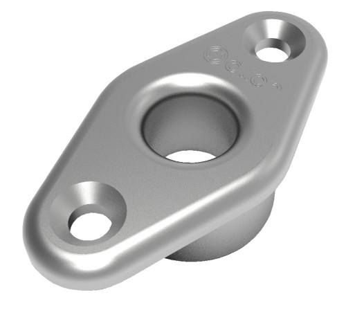 Przepust pokładowy ALLEN z kołnierzem, aluminiowe oko 9 mm, srebrny