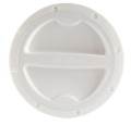 ALLEN Pokrywa inspekcyjna z zamknięciem śrubowym, PP, 148 mm, biała