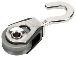 ALLEN blok pojedynczy przesuwny 20 mm, lina 6 mm, hak obrotowy