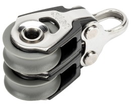 ALLEN Blok podwójny ślizgowy 20 mm, lina 6 mm, kabłąk górny