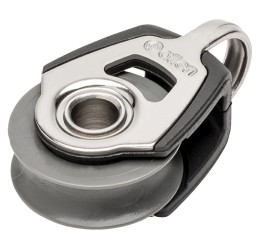 ALLEN blok potrójny przesuwny 30 mm, lina 8 mm, oko, zaczep zamka w kształcie litery U