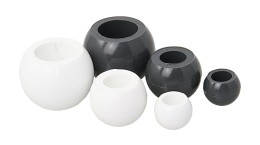 ALLEN kula uchwytu z nylonu 19 mm, do liny 4 mm, biała, 10 szt.
