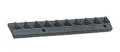ALLEN Szyna hakowa wygięta, aluminiowa 125 mm z 10 hakami