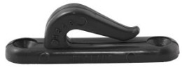 ALLEN Haczyk mocujący z nylonu 57 mm do liny 4 mm, antracytowy, 10 szt.