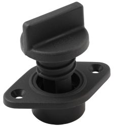 ALLEN Korek odpływowy bez gwintu, zamknięcie śrubowe, nylon, średnica wewnętrzna 18 mm, czarny, 2 szt.
