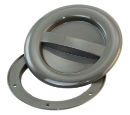 ALLEN Pokrywa inspekcyjna z zamknięciem bagnetowym, PP, 100 mm, antracytowy, 10 szt.
