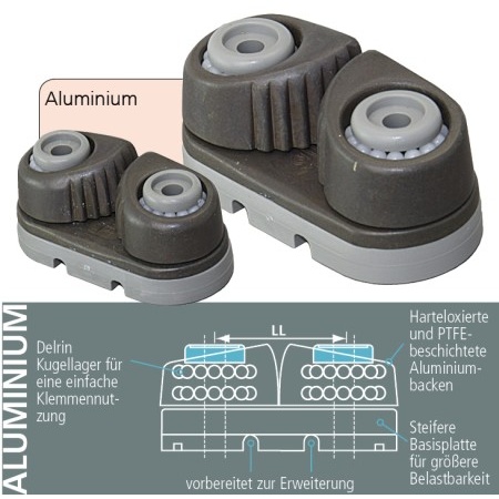 ALLEN zacisk szota, aluminium, rozmiar M, do liny 4–10 mm, 10 szt.