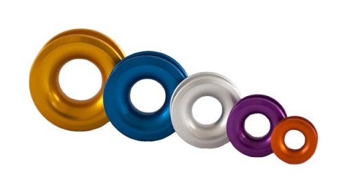 ALLEN Okrągła kausza linowa, aluminium, do liny 4 mm, niebieska