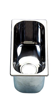 Zlewozmywak prostokątny BARKA ze stali nierdzewnej polerowanej 300x150x180 mm
