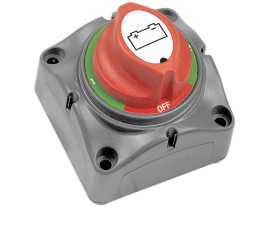 Przełącznik wyboru akumulatora BEP 701S 12/24 V 200 A, 3-biegunowy, montaż natynkowy, zestaw do samodzielnego montażu