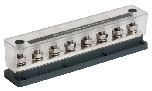 Szyna zbiorcza BEP Pro Installer 50 V 650 A, 8-biegunowa, pin 10 mm, zestaw do samodzielnego montażu