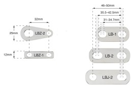Płytka łącząca BEP Z-Link LBZ-2 650A, do wtyku 8/10 mm, 32 mm