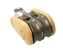 BARTON Victory blok podwójny kulisty, wykonany z drewna, o wymiarach 45 mm, z kabłąkiem górnym