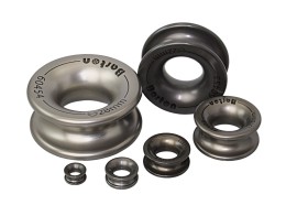 BARTON Okrągła kausza aluminiowa do liny 6 mm, szara