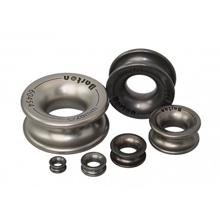BARTON Okrągła kausza linowa z aluminium do liny 16 mm, szara