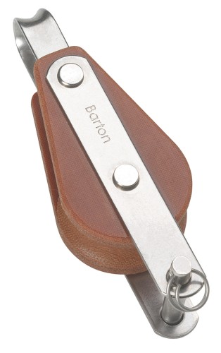 BARTON TUPHblox blok pojedynczy 30 mm, lina 10 mm, kabłąk górny/pałąk w kształcie litery U