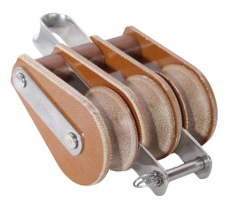 BARTON TUPHblox blok potrójny 30 mm, lina 10 mm, kabłąk górny/zaczep zamka w kształcie litery U