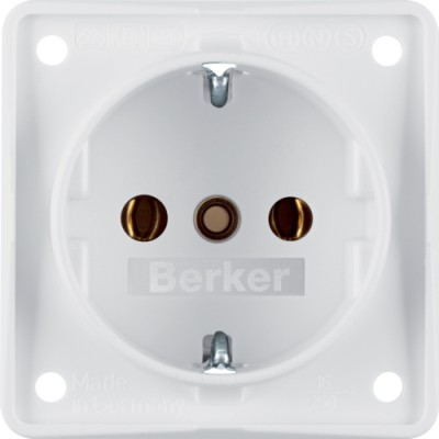 Gniazdko BERKER Schuko Integro Flow 230 V 16 A, brązowe matowe