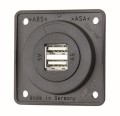 BERKER Podwójne gniazdo USB-A Integro Flow 12/24 V 2x2,5 A, antracytowy matowy