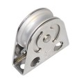 SEA SURE pojedyncze koło blokowe przesuwne 38 mm, lina 10 mm, rolka aluminiowa, pionowe/poziome