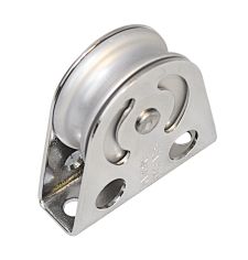 SEA SURE pojedyncze koło blokowe przesuwne 38 mm, lina 10 mm, rolka aluminiowa, pionowe/poziome