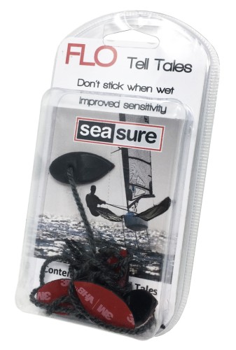 SEA SURE Flo Tell Tales – linki trymujące, nylonowe, czarne, 6 szt.