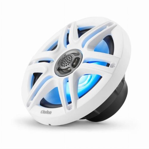 Głośniki Clarion CMS-651RGB-SWB 6,5" Marine Coaxial Speakers z RGB LED, Sport Grilles, zaw. białe i czarne grille
