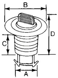 Zawór zęzowy RWO - biały
