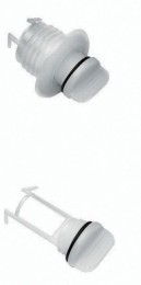 Zawór spustowy okrągły - biały