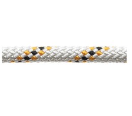 Lina MARLOW Marlowbraid biała z akcentem pomarańczowym - 6 mm - 200 mb