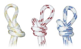 Podwójnie pleciona lina Dyneema - akcent  żółty - 4 mm