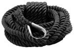 Lina cumownicza bardzo wytrzymała zakończona kauszą - czarna - 8 m x 16 mm