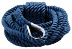 Lina cumownicza bardzo wytrzymała zakończona kauszą - niebieska - 8 m x 16 mm