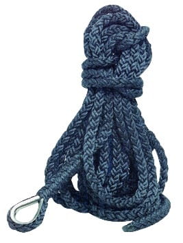 Lina cumownicza zakończona kauszą - niebieska - 12 m x 16 mm