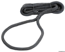 Lina poliestrowa zakończona oczkiem - czarna - 12 mm x 2,5 m